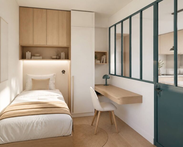 Deux petites chambres de moins de 10 m² sublimées par une optimisation parfaite