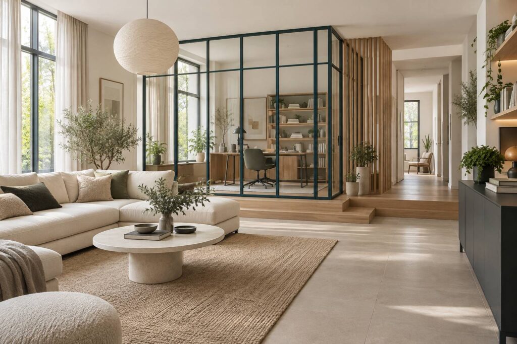 Illustration éditoriale du sujet : Ces tendances qui révolutionnent complètement l’aménagement intérieur