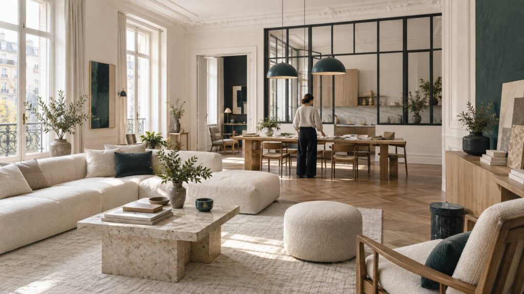Illustration éditoriale du sujet : Les experts en design d'intérieur à Paris : sublimer votre espace de vie