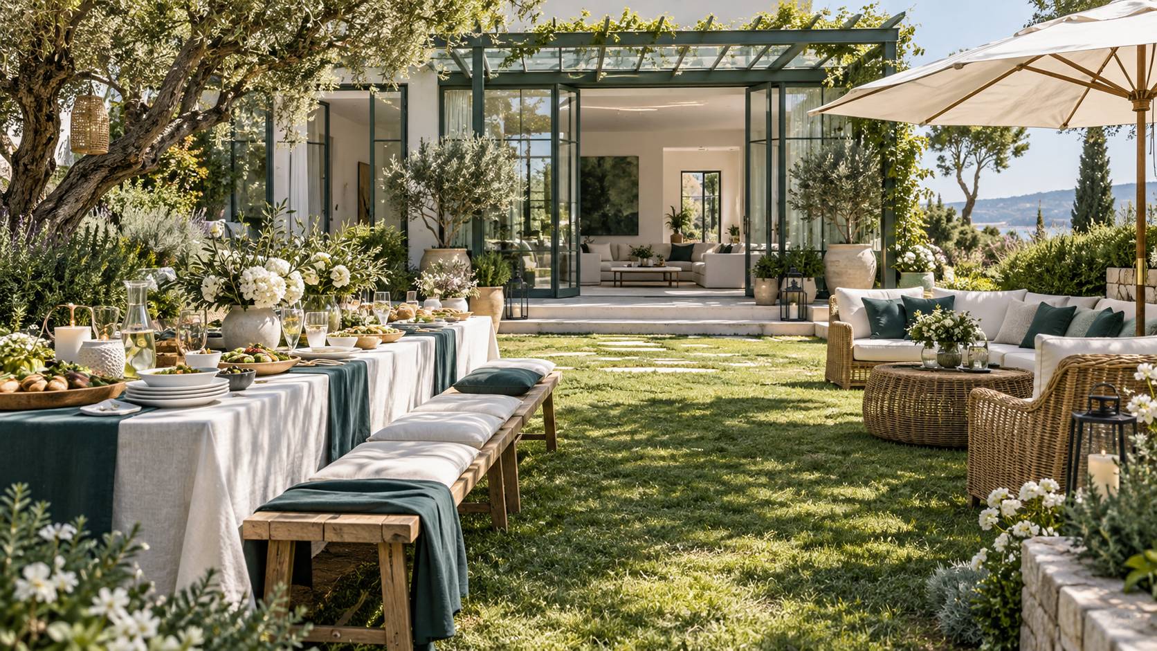 Illustration éditoriale du sujet : Les secrets incontournables pour réussir une garden party mémorable